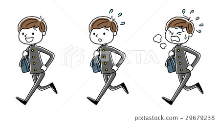 Male Student: Running, Set, Variation 29679238