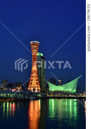 Kobe Meriken Park at dusk 29679610