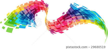 Abstract geometric colorful curve vector 29680519