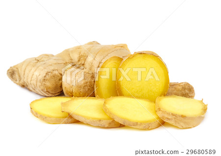 Ginger root isolated on a white background 29680589