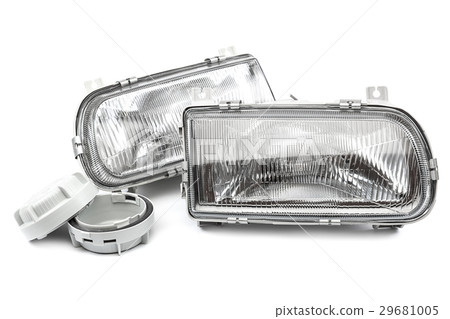 Car lights isolated on the white background Car lights isolated on the white background 29681005