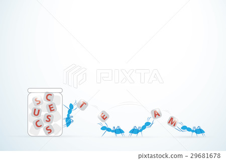 ants collecting cube sugar with words ants collecting cube sugar with words 29681678