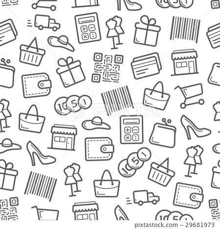 Sale and shopping seamless pattern background 29681973