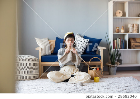 Northern Europe girls knitting women 29682040