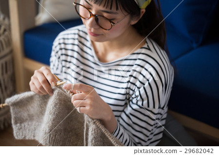 Northern Europe girls knitting women 29682042