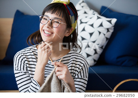 Northern Europe girls knitting women 29682050