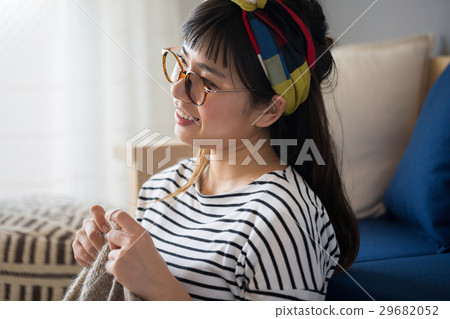 Northern Europe girls knitting women 29682052