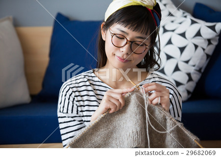 Northern Europe girls knitting women 29682069