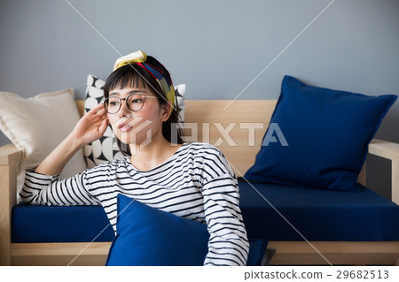 Scandinavian women's relaxing woman portrait 29682513