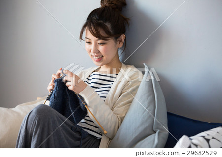 Northern Europe girls knitting women 29682529