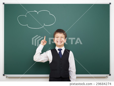 Schoolboy and the school board, learning concept 29684274