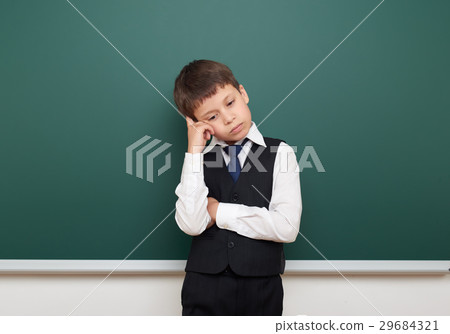 Schoolboy and the school board, learning concept 29684321
