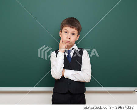Schoolboy and the school board, learning concept 29684322