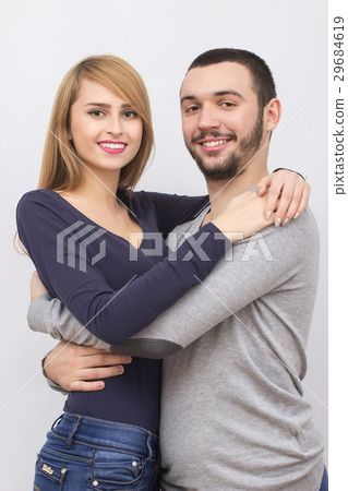 Casual loving couple posing Casual loving couple posing 29684619
