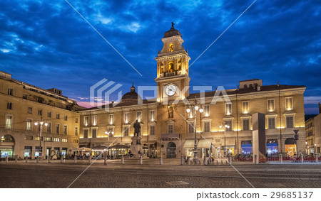 Piazza Garibaldi in the evening, Parma, Italy Piazza Garibaldi in the evening, Parma, Italy 29685137