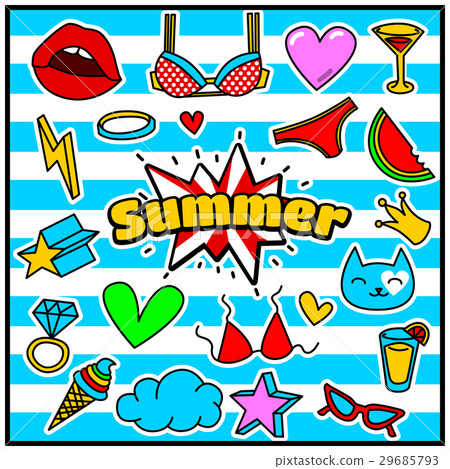 Fashion Summer Patch Badges Fashion Summer Patch Badges 29685793