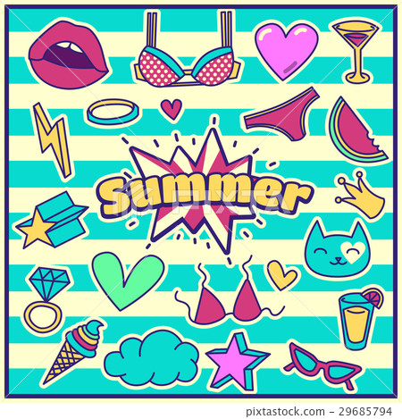 Fashion Summer Patch Badges Fashion Summer Patch Badges 29685794
