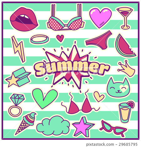 Fashion Summer Patch Badges Fashion Summer Patch Badges 29685795