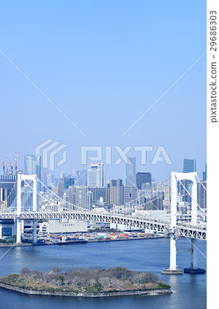 東京城市風景彩虹橋 29686303