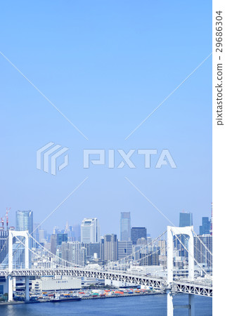 東京城市風景彩虹橋 29686304