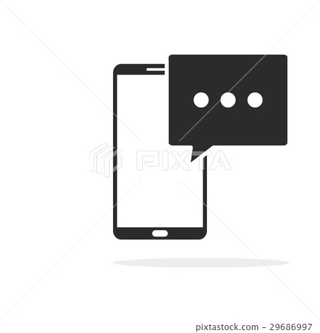 Message Icon in flat style isolated on background Message Icon in flat style isolated on background 29686997