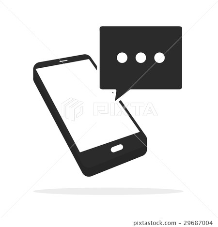 Message Icon in flat style isolated on background Message Icon in flat style isolated on background 29687004