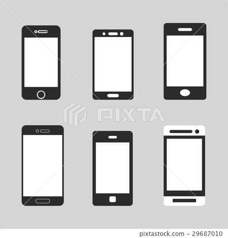 smartphone icon set,vector smartphone icon set,vector 29687010