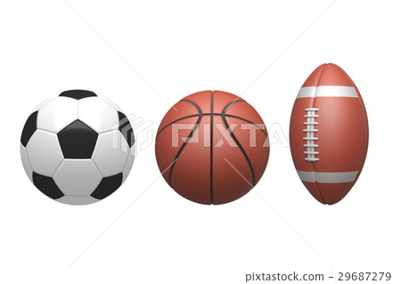 Soccer ball ,Basketball, American Football . 29687279