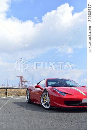 Red luxury sports car 29688417