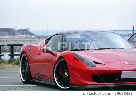 Red luxury sports car 29688421