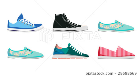 Comfortable Flat Shoes For Every Day Illustrations Comfortable Flat Shoes For Every Day Illustrations 29688669