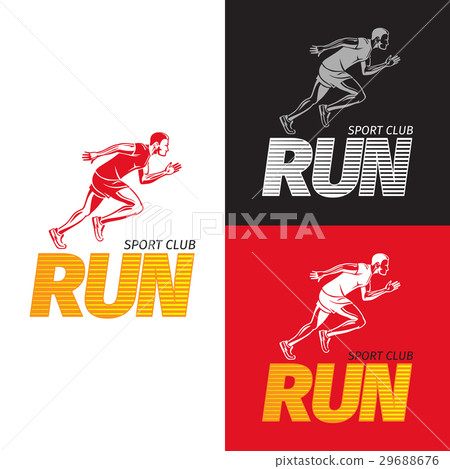 Running Sportsman on Different Background. Sport Running Sportsman on Different Background. Sport 29688676