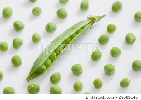 pea pod with peas pea pod with peas 29689140