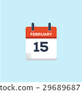 15. february calendar, vector illustration 29689687