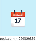 17. february calendar, vector illustration 29689689