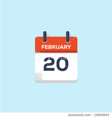 20. february calendar, vector illustration 29689693