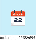 22. february calendar, vector illustration 29689696
