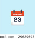 23. february calendar, vector illustration 29689698