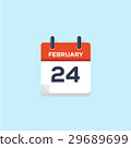 24. february calendar, vector illustration 29689699