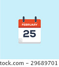 25. february calendar, vector illustration 29689701