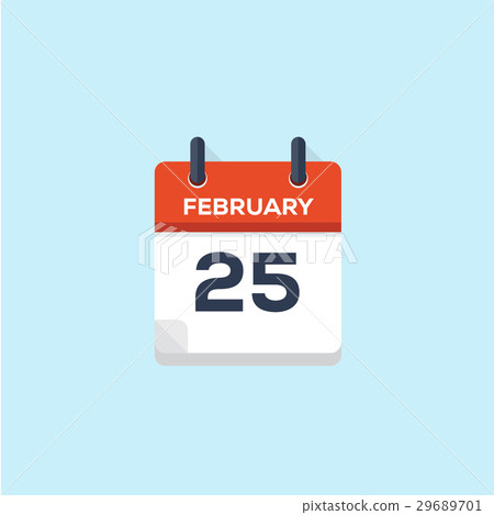 25. february calendar, vector illustration 29689701
