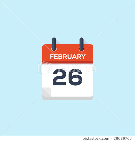 26. february calendar, vector illustration 29689703