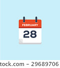 28. february calendar, vector illustration 29689706