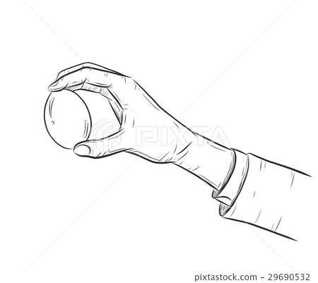 Business man's hand to gold egg on white backgroun Business man's hand to gold egg on white backgroun 29690532