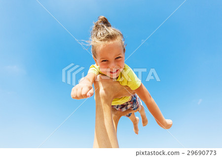 Flying boy like super hero 29690773