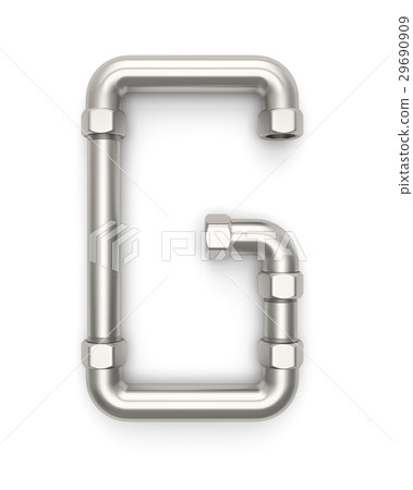 Alphabet made of Metal pipe, letter G. 29690909