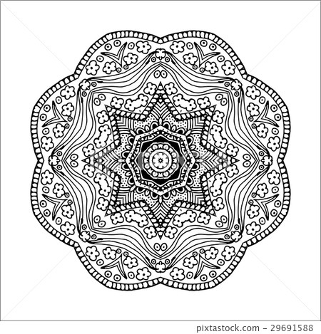 Mandala. Ethnic decorative round element. Hand 29691588