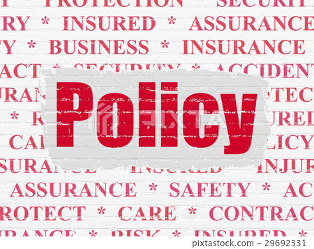 Insurance concept: Policy on wall background Insurance concept: Policy on wall background 29692331