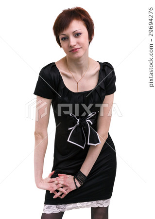 Sexy young woman in a little dress, isolated on Sexy young woman in a little dress, isolated on 29694276