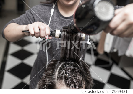 Styling female hair dryer 29694811